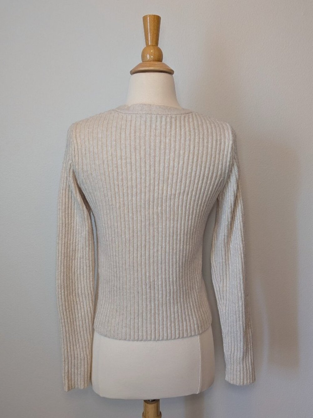 Mango Ribbed V Neck Cardigan - Picture 2 of 3